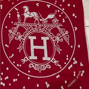 Red Holiday shawl